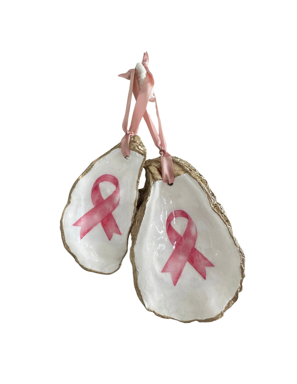 Breast Cancer Awareness Oyster Ornament