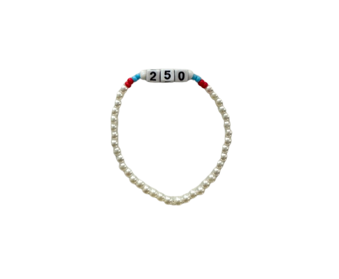 "250th Anniversary" Pearl Beaded Bracelet