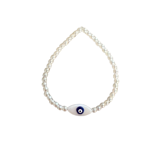 Evil Eye Pearl Bracelet