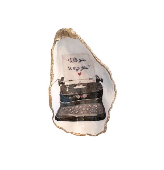 "Valentine"s Typewriter" Jewlery Tray